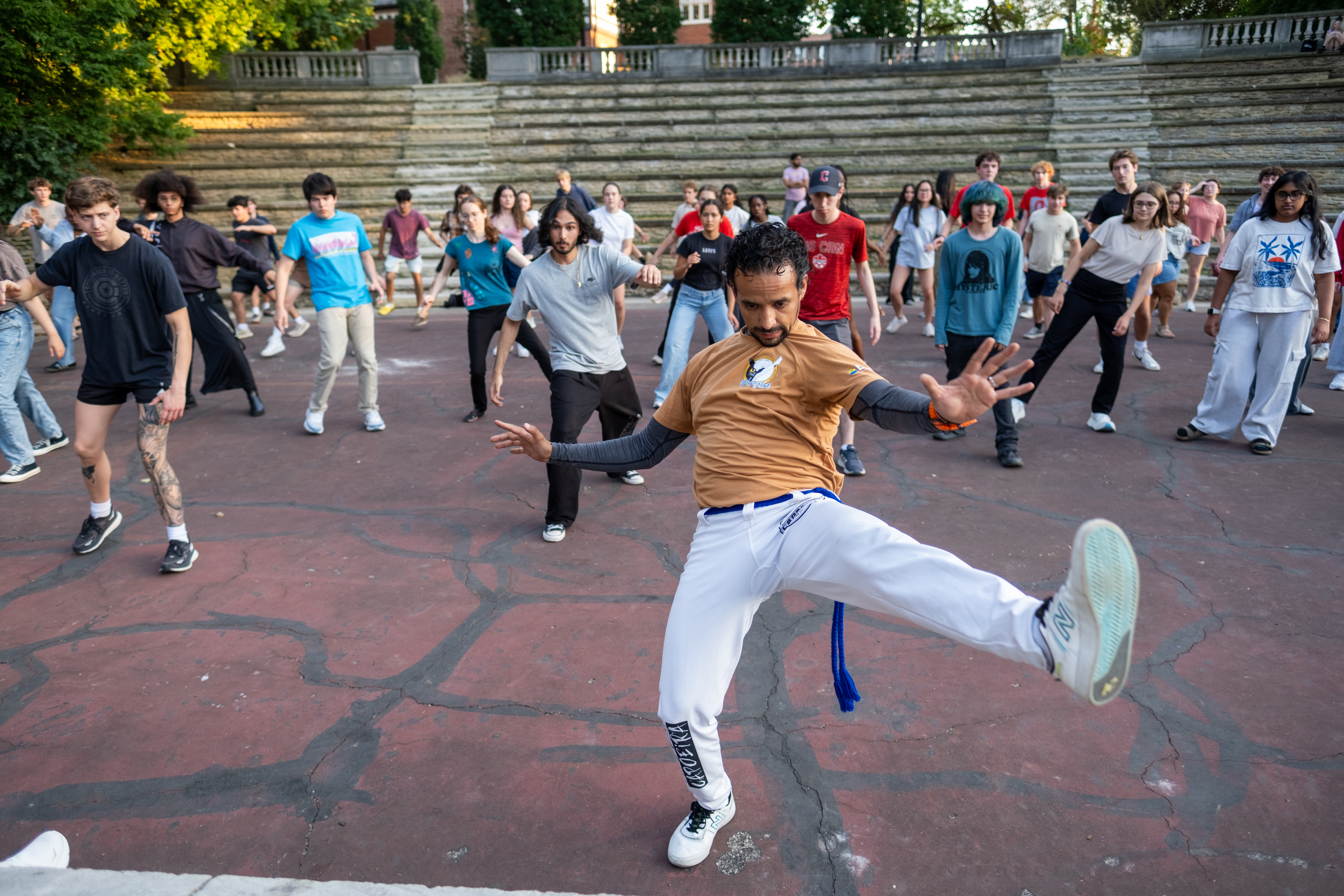 Julio Beltran demonstrating a front kick