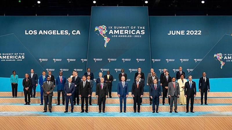 Group photo from the Summit of Americas in Los Angeles June 2022