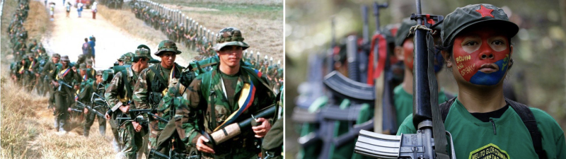 Left: FARC Guerillas (Reuters). Right: New People’s Army (Associated Press)