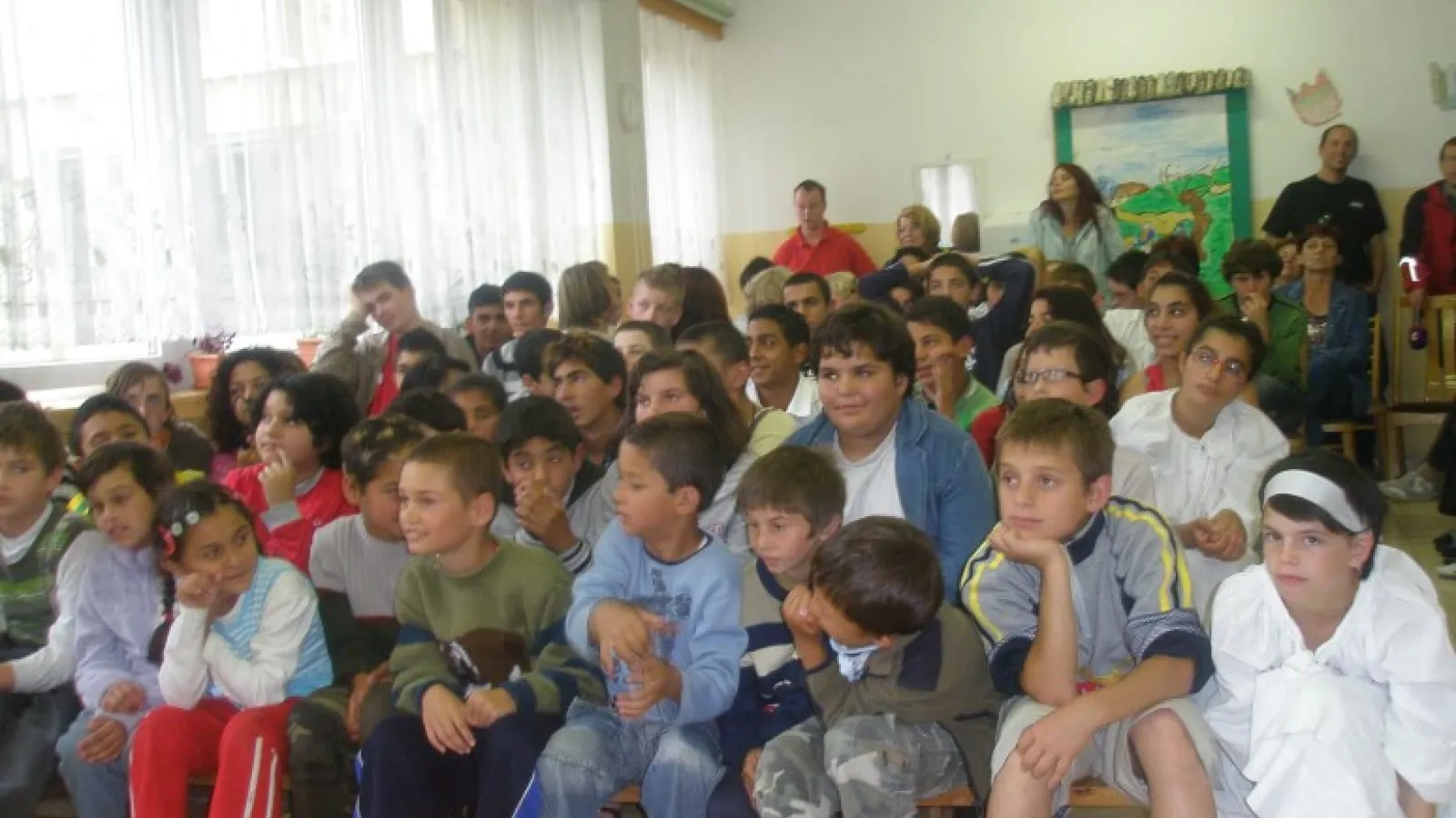 Group of school children