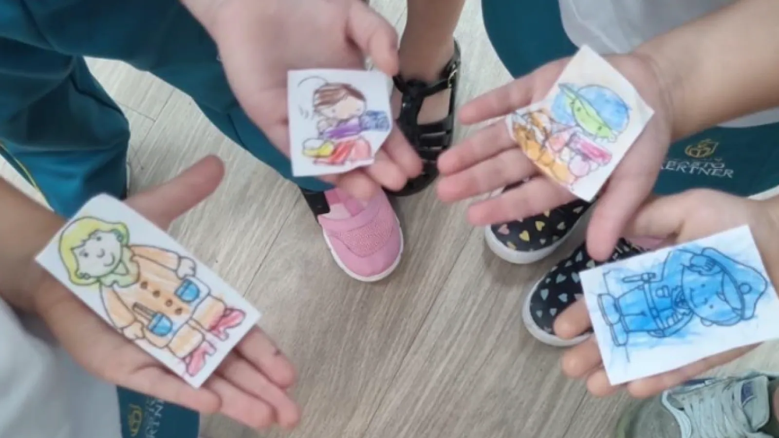 students showing their work