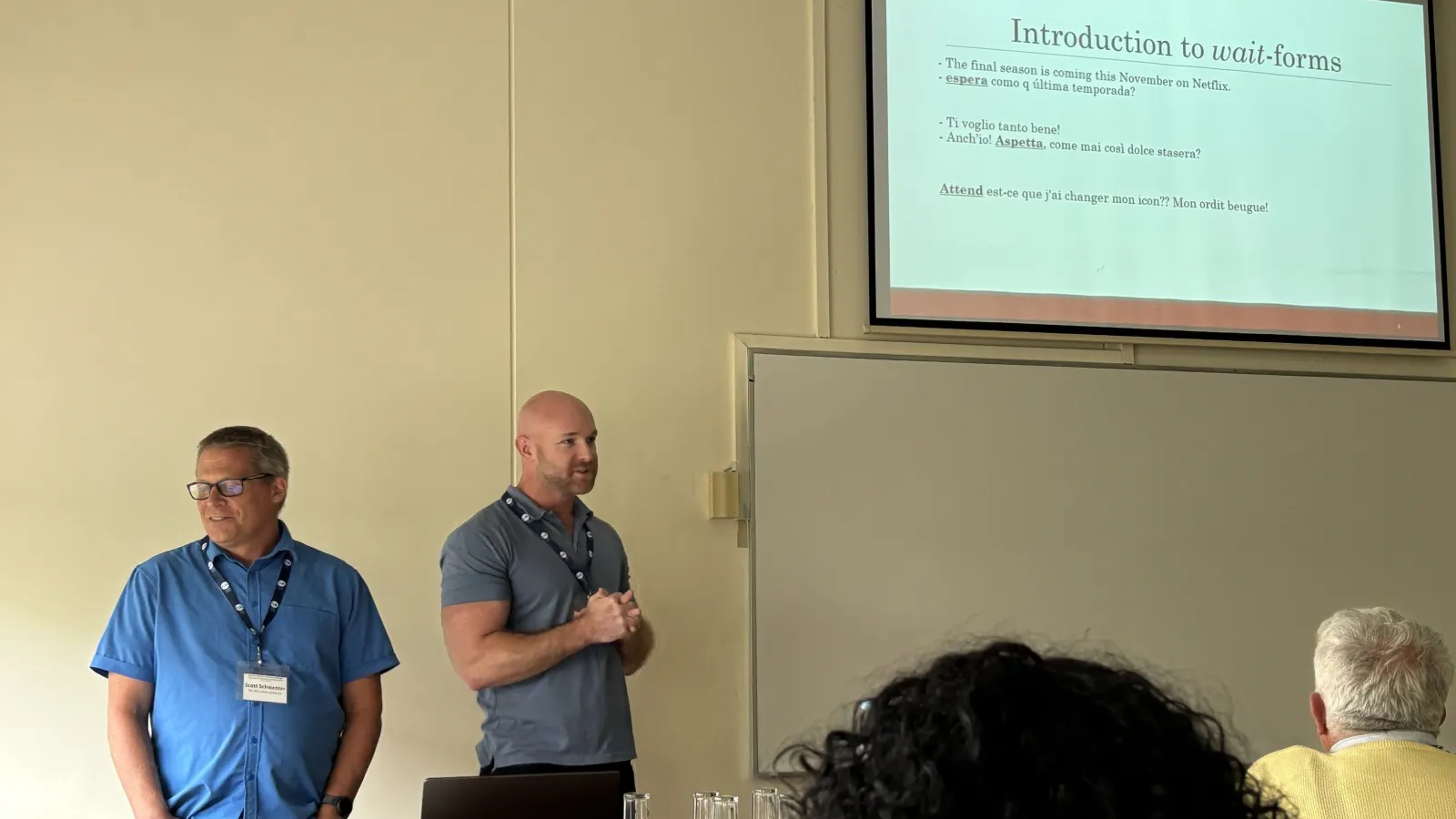 Dr Schwenter and Dr Hoff presenting at DISROM 8