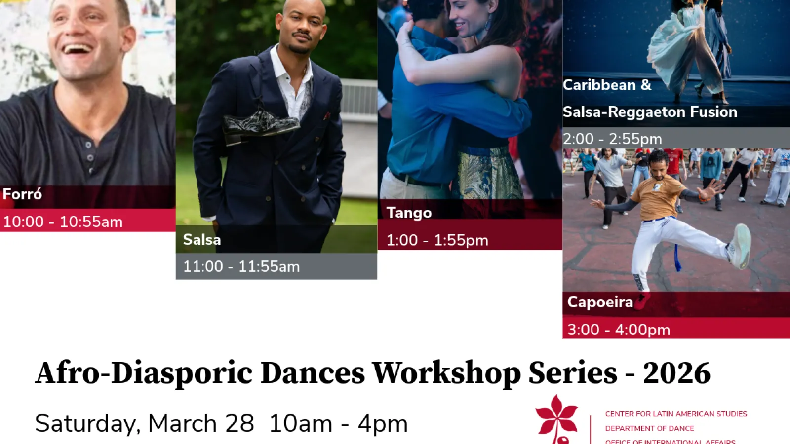 Afro Diasporic Dances Workshop Series Flyer