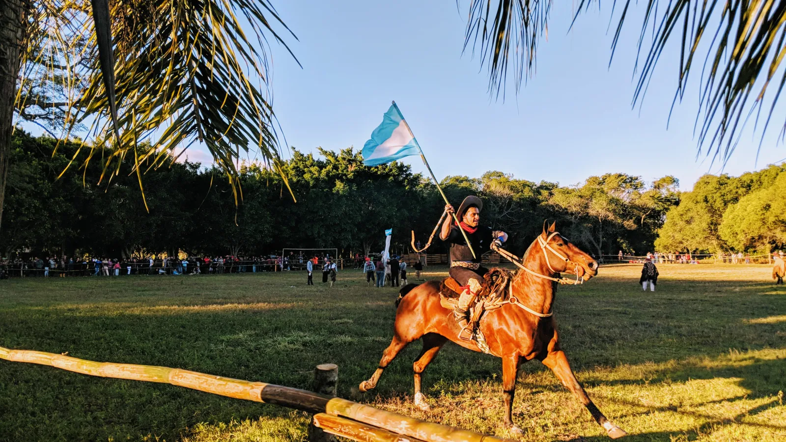 Horse rider celebrating Argentine Independence Day in Loreto, Corrientes, Argentina