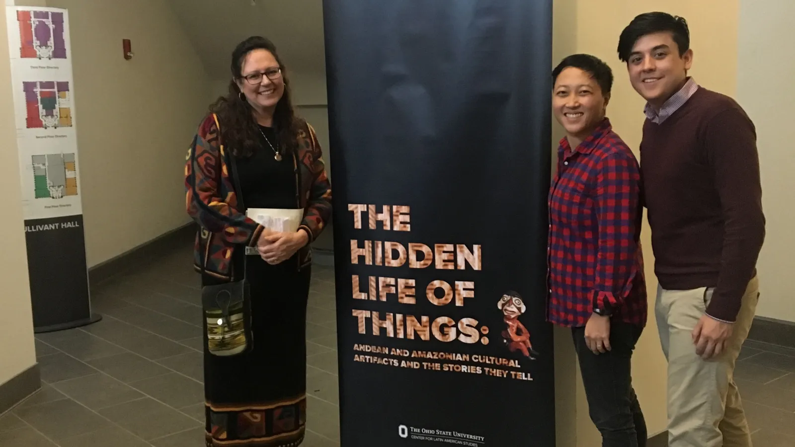 Image of Michelle Wibbelsman and co-sponsors at the opening reception of the Pop-Up Exhibit.