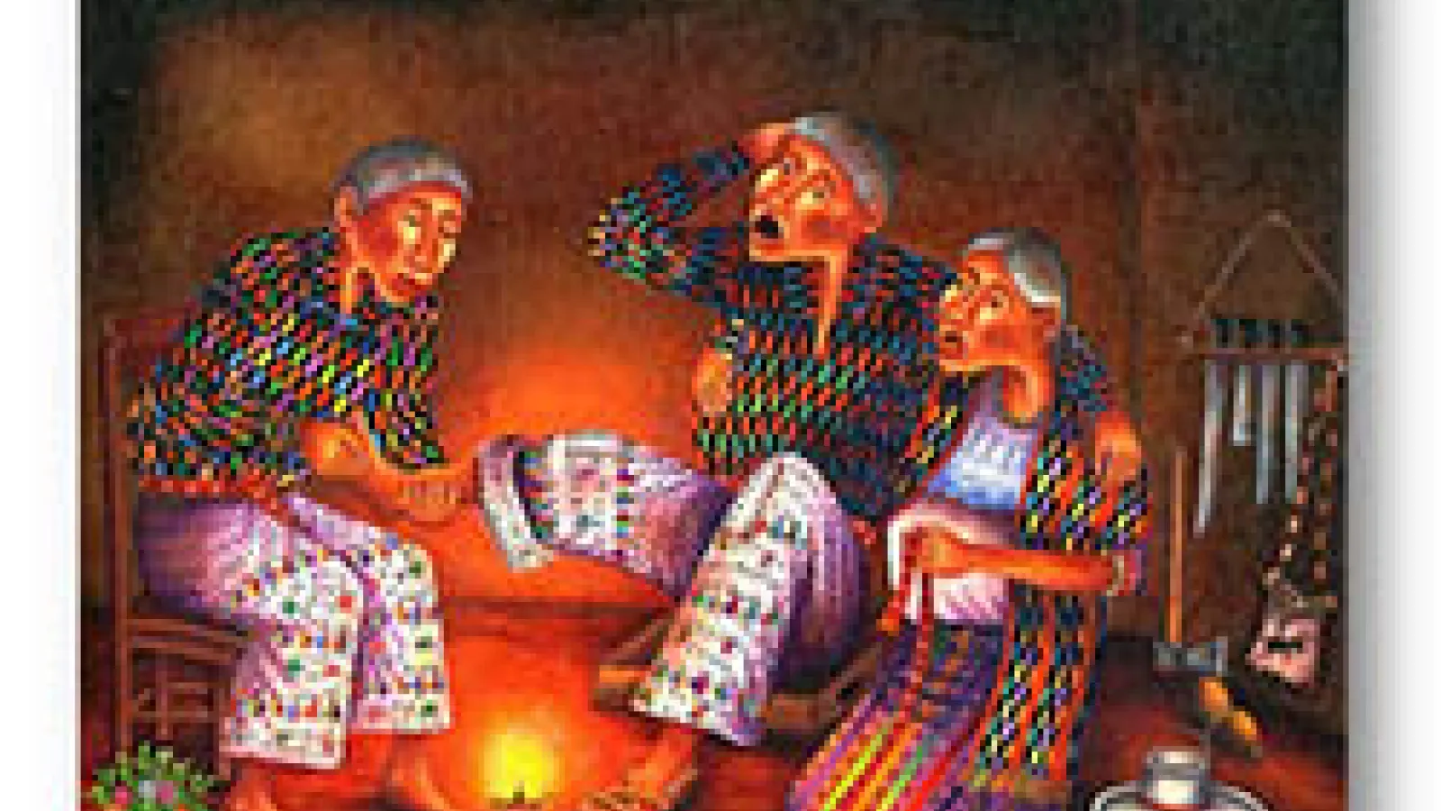 indigenous women by fire
