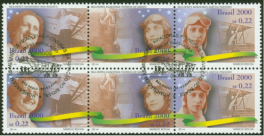 Stamps with Brazilian women pilots