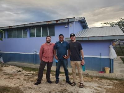 Patrick Sours with colleagues at a water treatment plant in Honduras