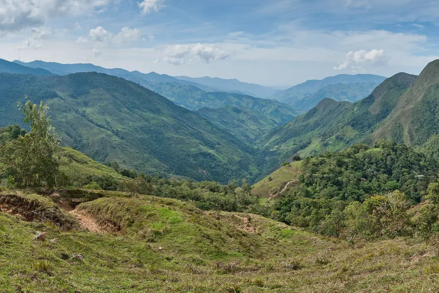 Panorama shot of the Andes mountains