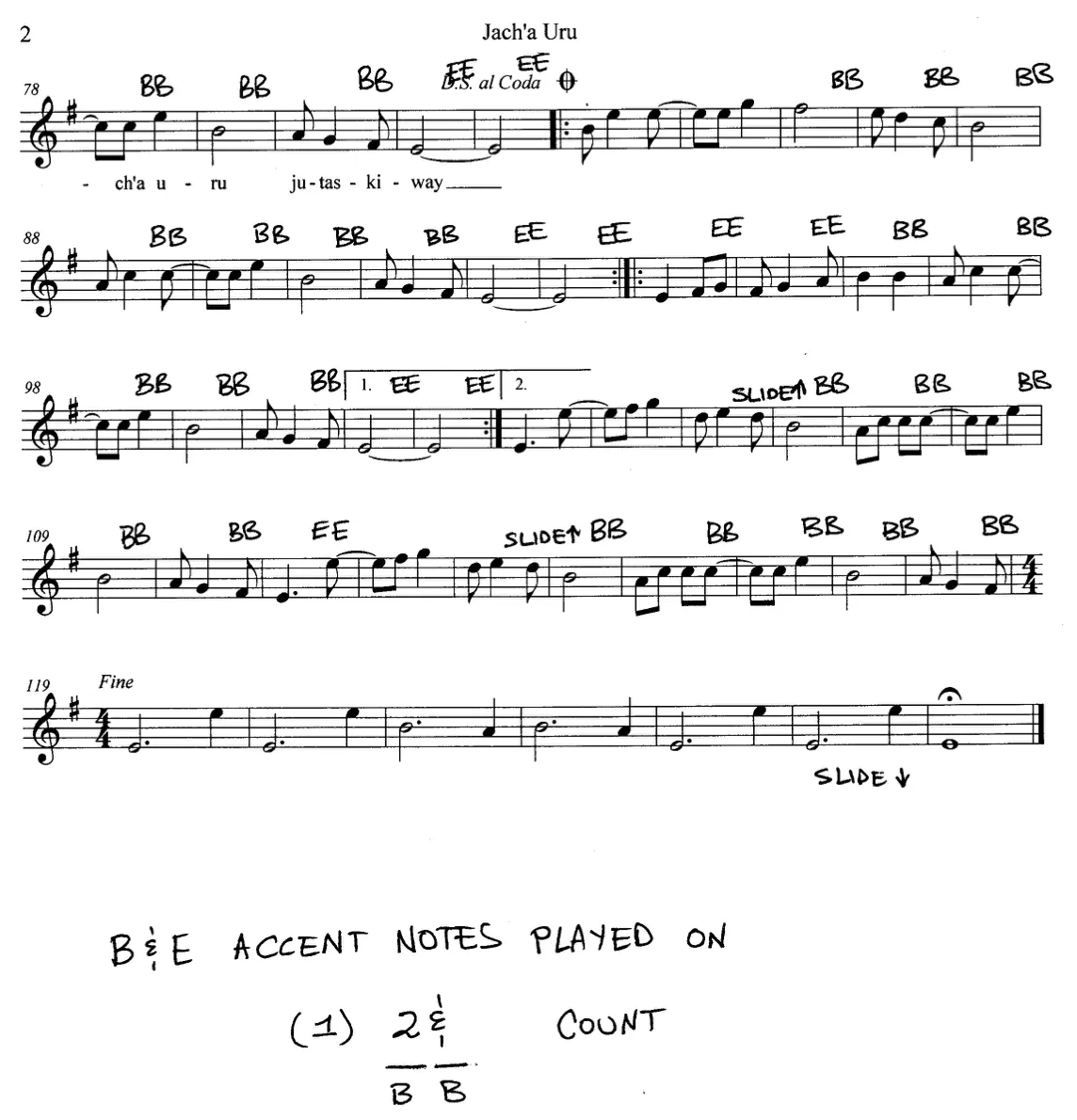 Jachauru-MusicSheet