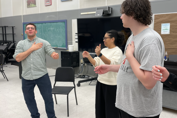 Andre teaching students Brazilian music
