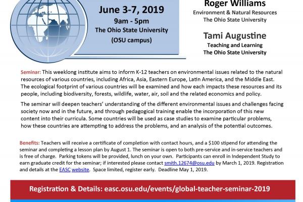 Global Teacher Seminar 2019 Flyer