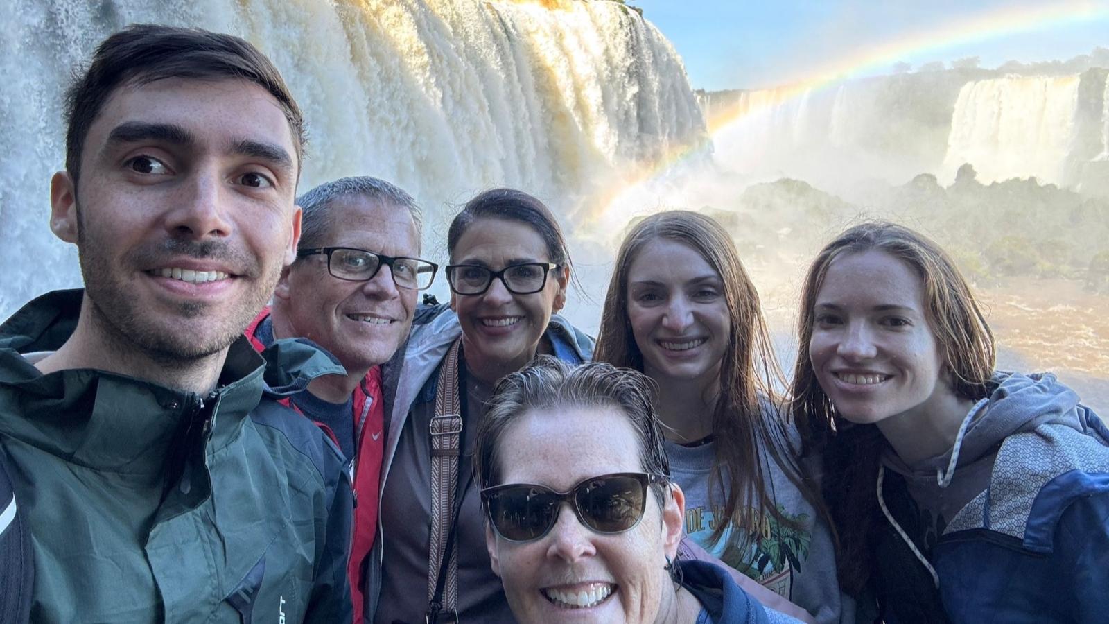 Some IPAST participants in front of Iguazu Falls
