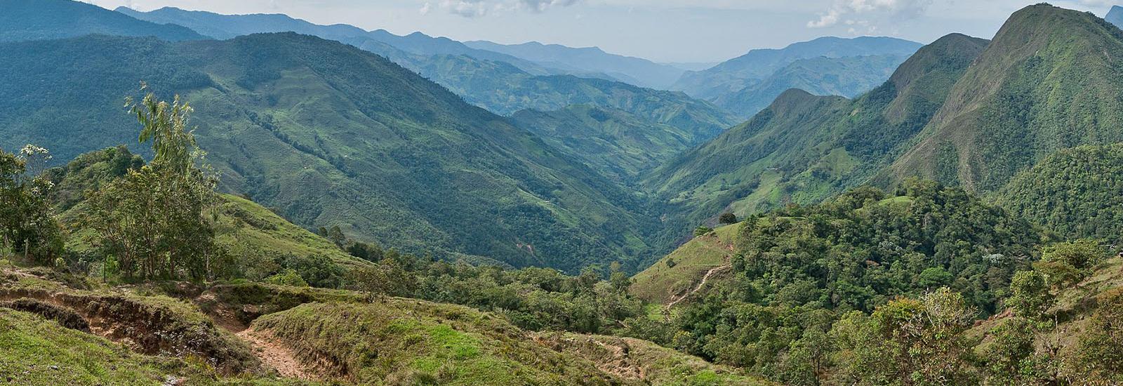 Panorama shot of the Andes mountains